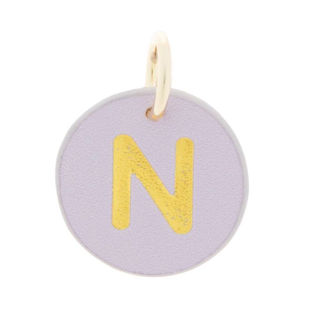 The Cuddle Collab Wear & Share Charm Faux Leather "N" Monogram in Purple